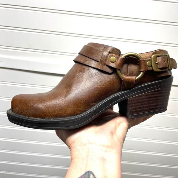 Cabela’s Western Harness Leather Slip On Mules/Clogs Size 6 - Picture 6 of 12